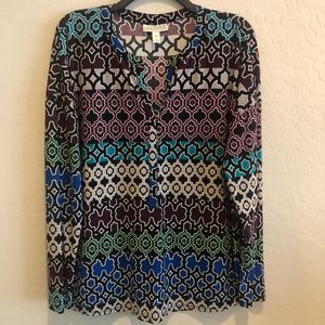 Dana Bachman Multicolored Tunic XL LIKE NEW!